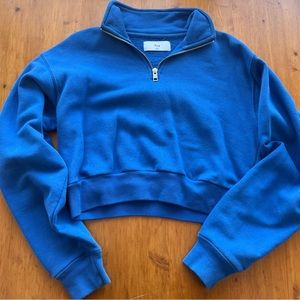 Aritzia TNA crop 1/4 zip sweater